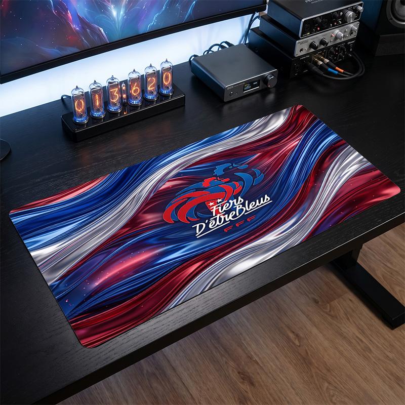 Tappetino Mouse Scudo Calcio Francia, Tappetino da Scrivania Esteso in Gomma Antiscivolo per Gaming Ufficio Laptop Regalo per Fan