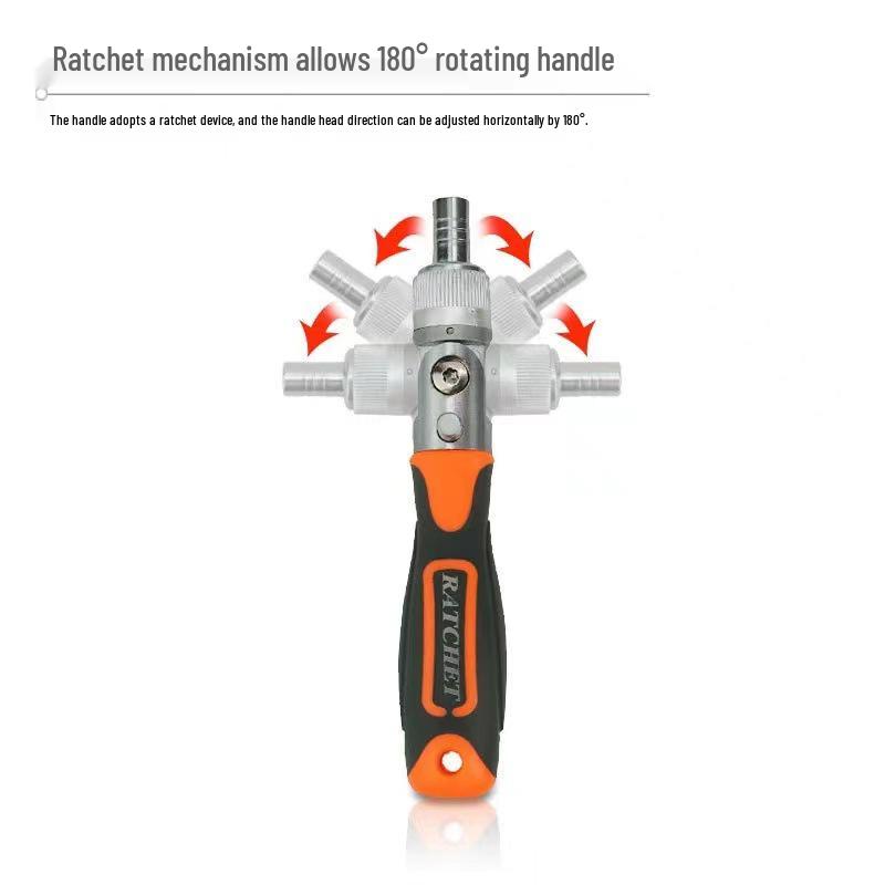 38-Piece Super Hard Multi-functional Ratchet Wrench & Screwdriver Set 2880A