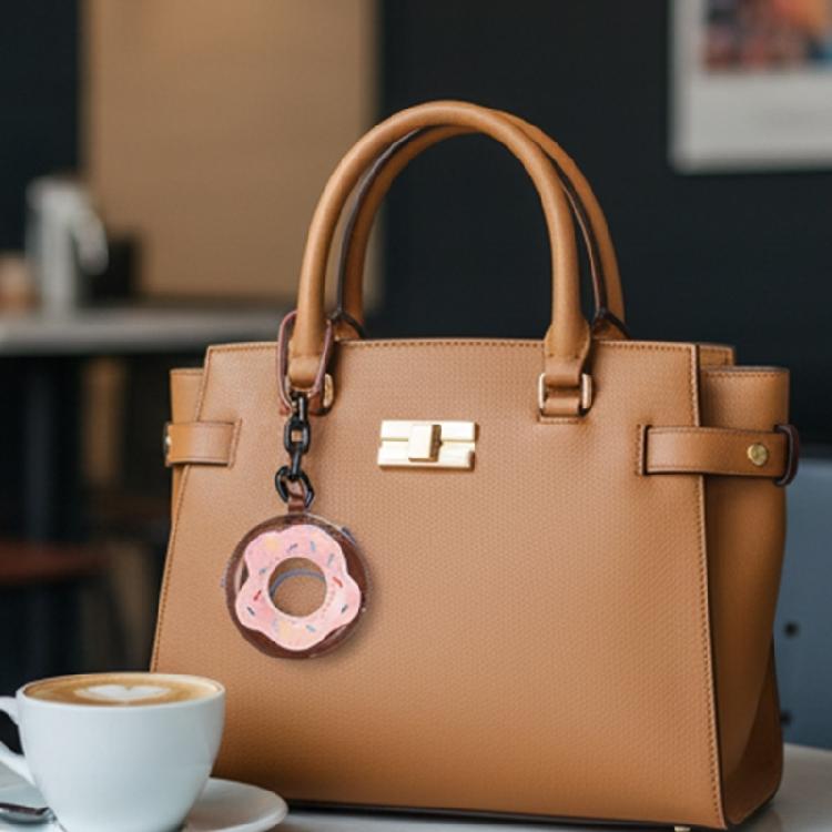 Doughnuts Bag Charm,Leather Food Keychain for Handbags,Backpacks Purses Decors Bag Accessories Lovely Bag Key Charm