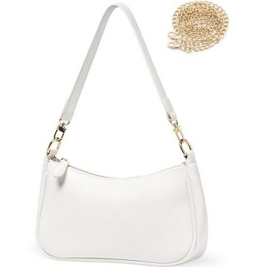 Trendy Versatile Retro Chain Baguette Underarm Crossbody Shoulder Bag for Women