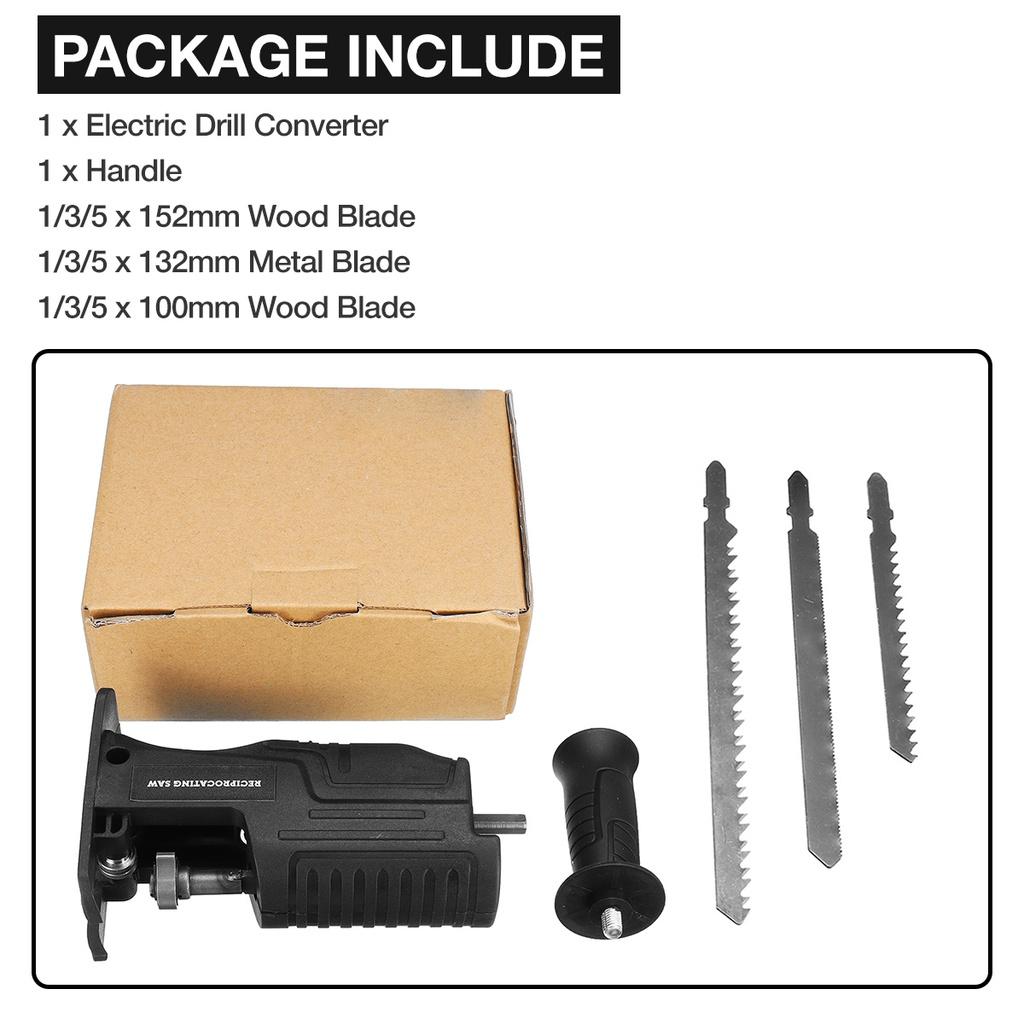 Tragbare Elektrische Säge Kopf Von Schraubendreher Kolben Adapter Elektrische Bohrer Zu Elektrische Säge Haushalt Holz Metall Schneiden Werkzeuge