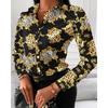 QICED Women's Fashion Casual Long Sleeve POLO Neck Blouses & Shirts