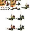 Christmas Acrylic Charming Firefighter Decoration For Tree And Colorful Car Accessory