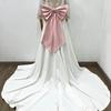 Elegant Satin Wedding Dress Bowknot Lightweight Detachable Bow Waist Decoration for Stage Performance and Cosplay