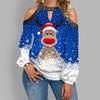2023 European Christmas Reindeer Off-Shoulder Long Sleeve Top: Women's Casual Fashion