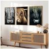 Cattle  Print On Canvas Wall Art Pictures Animal Painting for Living Room Home Decor Modern Abstract Scottish Highlander