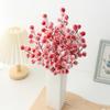 10pcs/Bundle Simulation With Frost Berry Red Rich Fruit Christmas Decoration Flower Arrangement Home Dining Table Windowsill