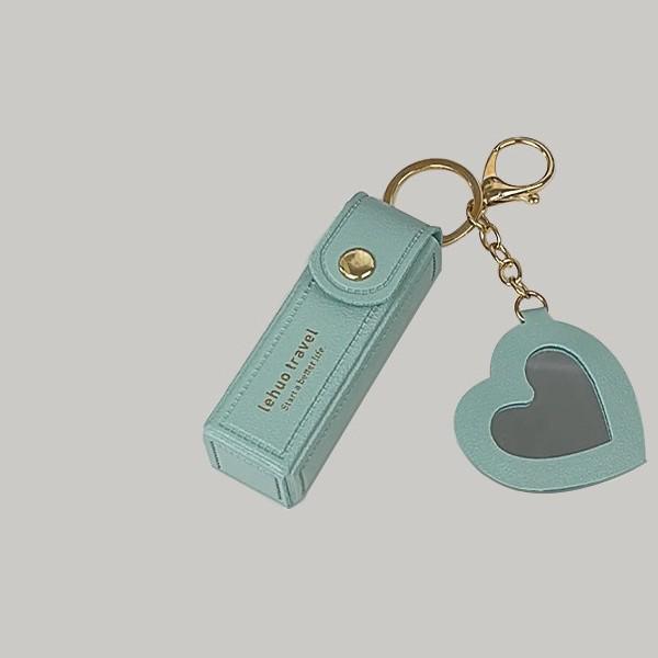 Compact Lip Balm & Lipstick Keychain Bag, Small Coin Purse & Mini Makeup Organizer