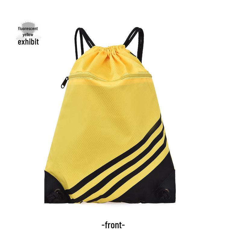 Oxford Cloth Large-Capacity Foldable Gym Bag - Double Shoulder Drawstring for Running & Sports Storage