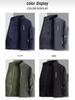 Plus Size Men's Outdoor Jacket - Thickened Velvet Lining, Solid Color, Autumn/Winter Casual Fleece