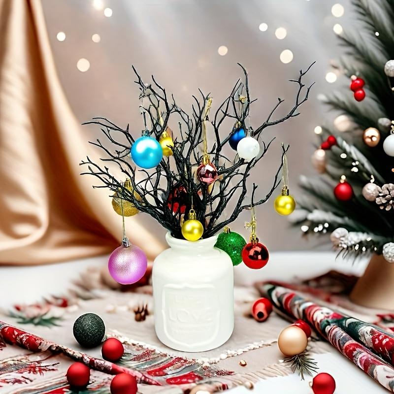 Three pieces of artificial twigs, artificial green plant decorative flower forks, and home landscape decoration ornaments