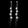 Korean Fashion Daisy Flowers Drop Earrings for Women Temperament Simple Long Tassel Earrings Female Party Wedding Jewelry Gifts
