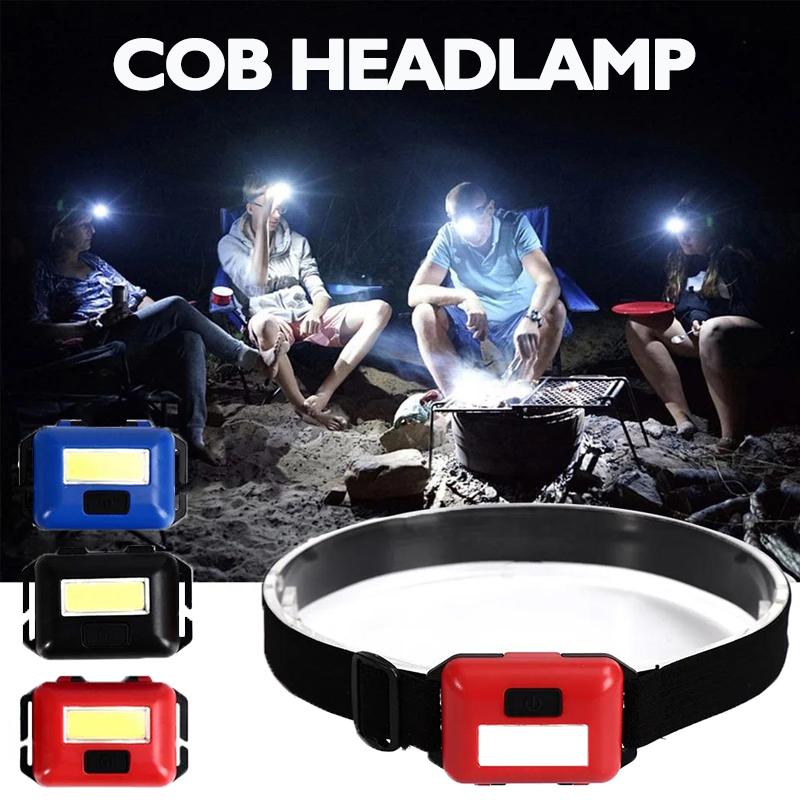 3 Modes Mini Portable COB LED Headlamp Outdoor Waterproof Night Riding Fishing Headlight Battery Powered (no Battery) Headlight