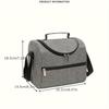 Isolierte Lunchtasche, Lunchbox-Tasche mit großem Fassungsvermögen, Schultertrage-Stilvolle einfache Isoliertasche, Picknick-Lebensmittel-Frische-Kühlakku, Tragbar Handheld