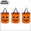 1-20PCLED Light Up Halloween Pumpkin Candy Tote Bag Basket for Kids Trick or Treat Party Bucket for Holiday Event Decoration Use