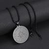 Elegant Divination Coin Necklace Stainless Steel Christian Faith Jewelry Adjustable Chain For Women Men Spiritual Gift
