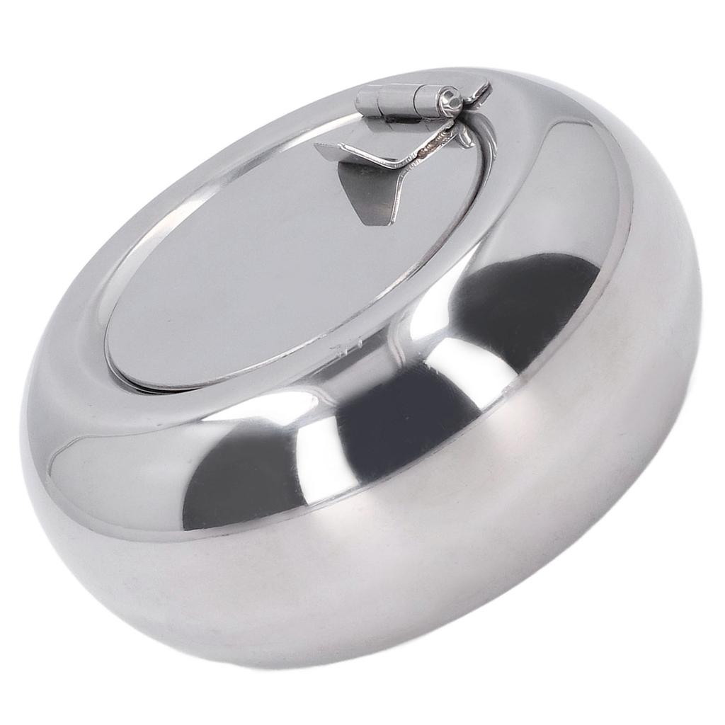 Stainless Steel Ashtray Rustproof Exquisite Round Cigarette Ashtray for Household Hotel  