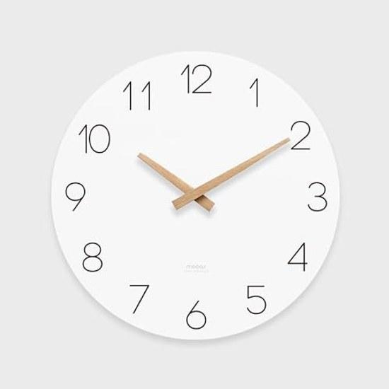 Mooas Flache Holz Mini 25cm 9.8 Zoll Holz Wanduhr Leises schleichendes Uhrwerk Dekorativ Batteriebetrieben Zuhause Wohnzimmer Küche Schlafzimmer Büro Hotel
