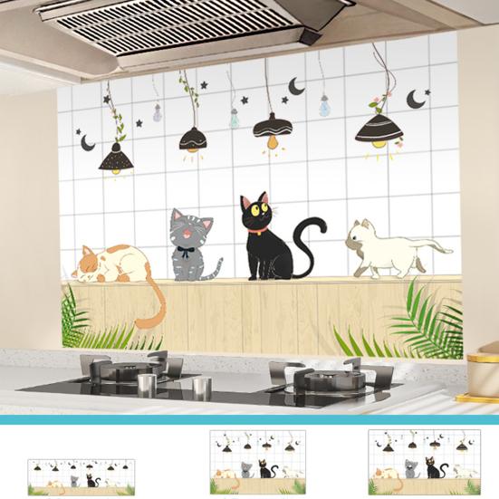 Yousheng Oil Proof Wall Stickers Kitchen Backsplash Wall Protector Waterproof Heat Resistant Static Sticker for Kitchen Dining Room Countertop