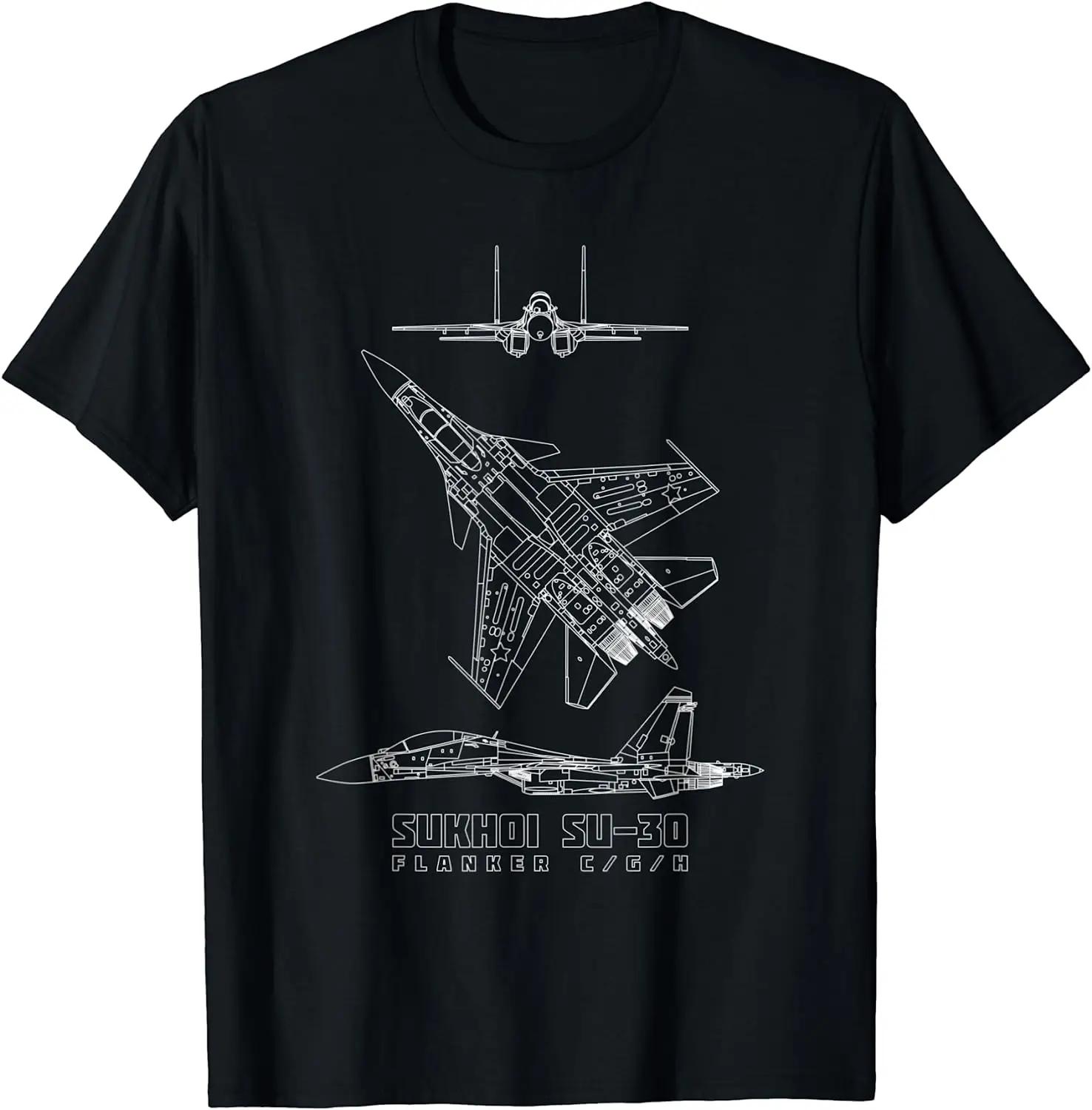 

Russian Su-30 Flanker-C Jet Aircraft Program Men T-Shirt Short Sleeve Casual Cotton O-Neck Summer T Shirt S