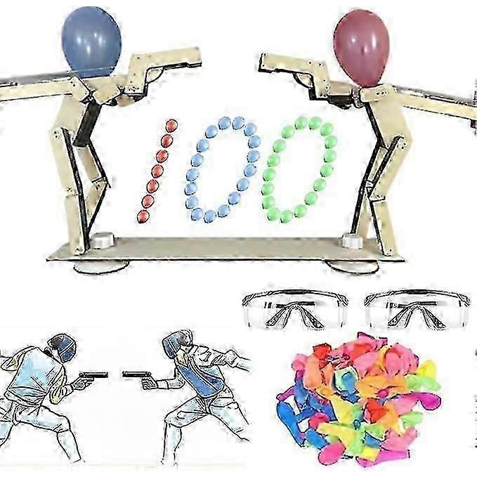 Handmade Wooden Puppets Balloon Game Whack a Balloon Strategy Board Battle