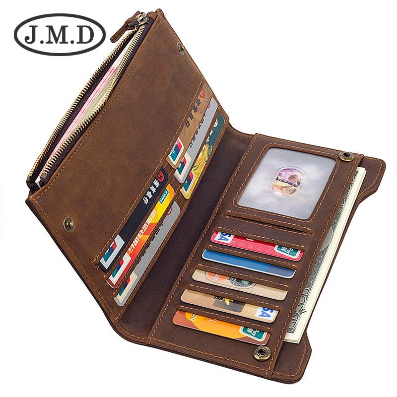 Men's Genuine Leather Cowhide Bifold Wallet ID Credit