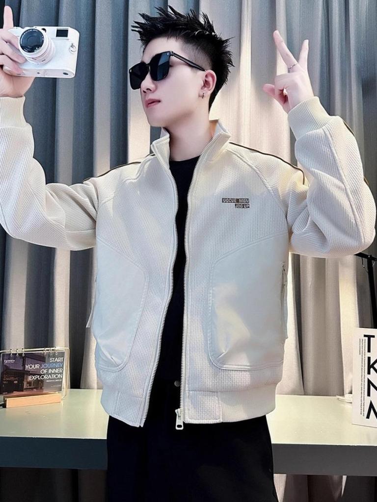 Men's Scruffy Handsome Corduroy Jacket - High-End Casual Fashion, New Spring/Autumn 2025 Trend.