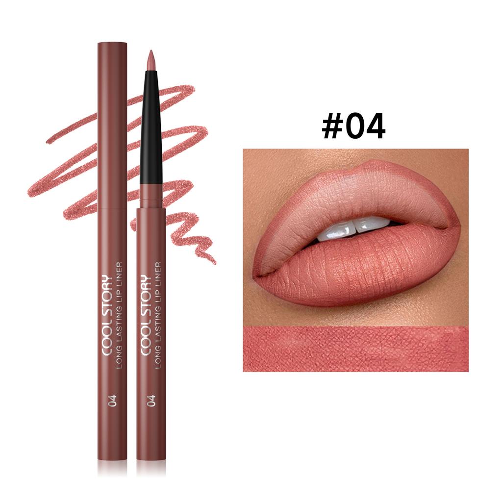 Langanhaltender wasserfester matter Lipliner, feuchtigkeitsspendendes, nicht klebriges Lippen-Make-up, konturiert die Lippen, 8 Farbtöne erhältlich, Lippenstift-Ersatz