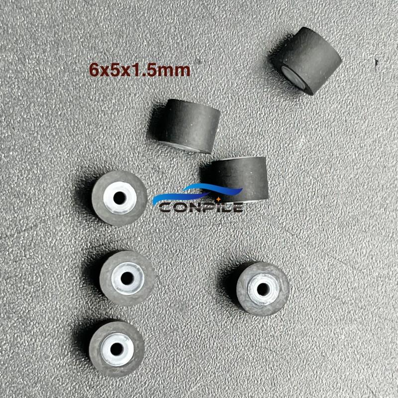 5pcs 6mmx5x1.5 press wheel belt pulley rubber audio recorder cassette deck pinch roller tape recorder Stereo player