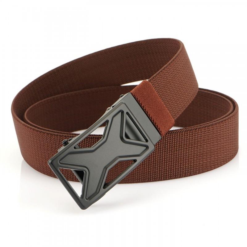 

Automatic Buckle Thickened Nylon Belt Military Fans Outdoor Training Men s Canvas Pants Batch Women 120cm коричневий