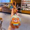 Sanxingdui Cartoon Panda Leather Keychain - Women's Bag Pendant