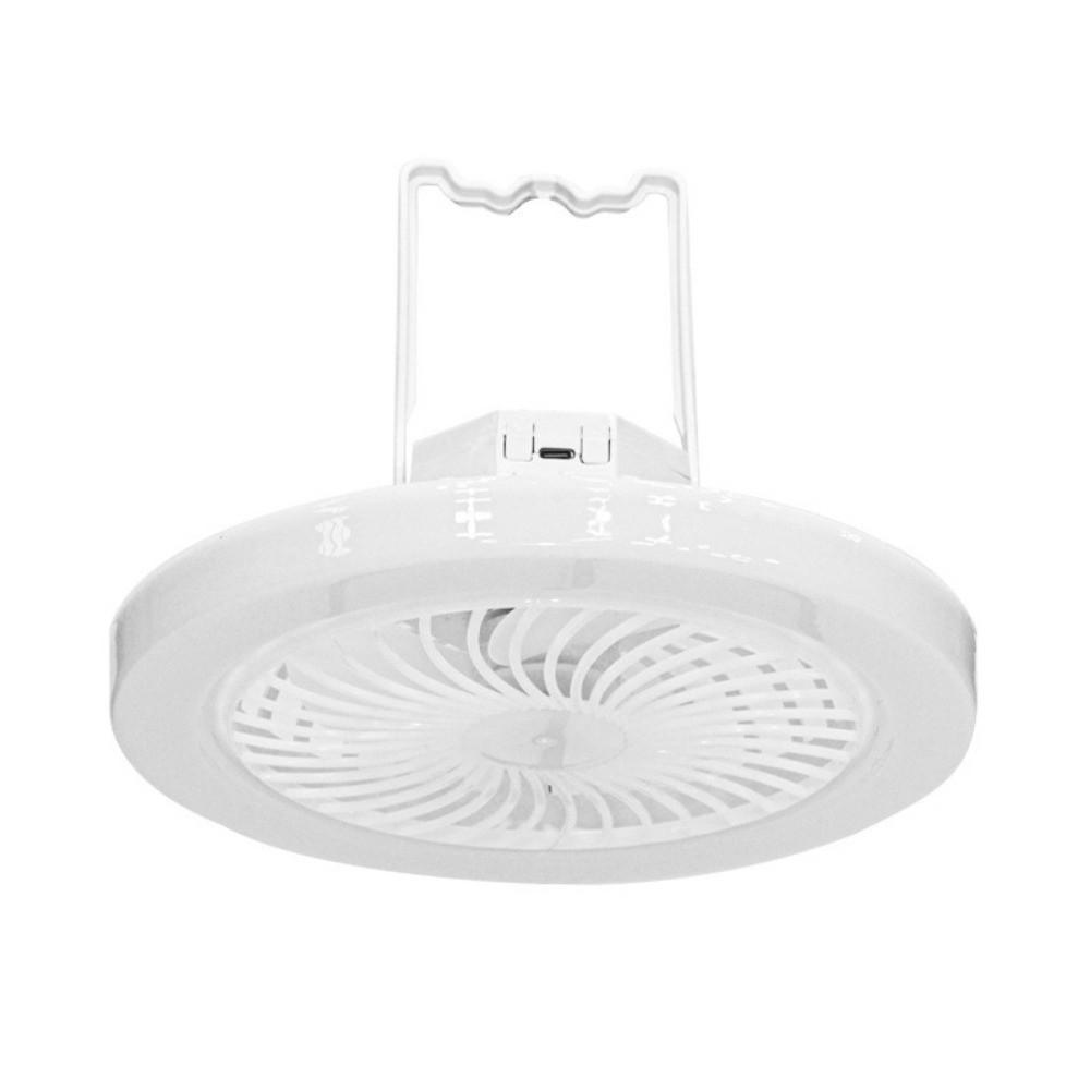 Energy Saving Camping Fan Light USB Rechargeable Hanging Fan  Lamp Electric Fan Night Lamp  Bedroom