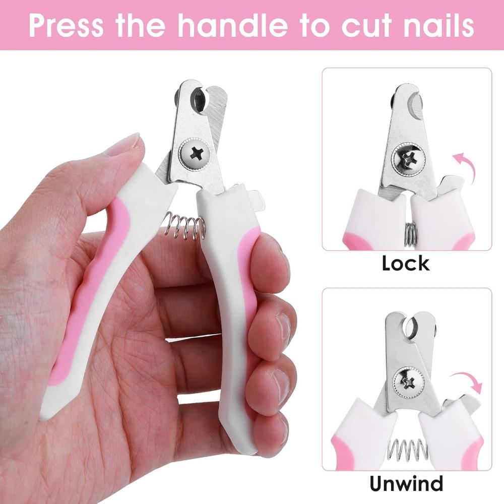Pet Nail Clippers, Dog Nail Files, Dog and Cat Claw Pliers,professional Trimmers with Protection and Safety Locks