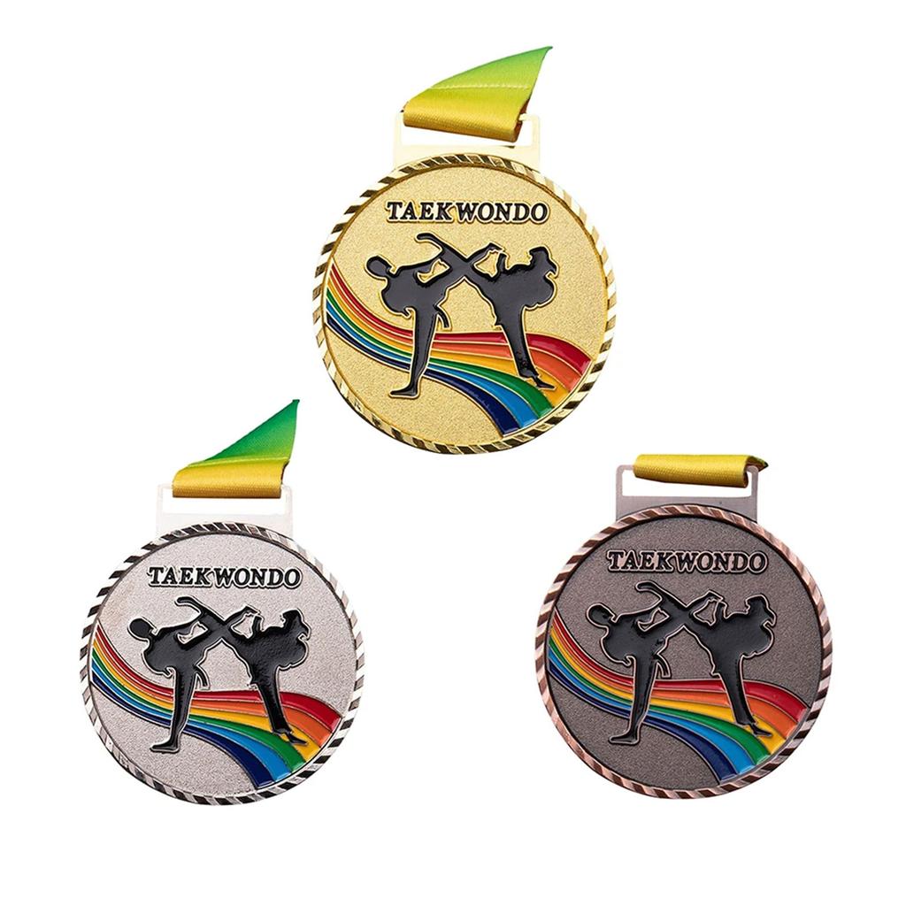 Award Medals Gold Silver Bronze Medal with Neck Ribbon Kids Children Teens Reward Medal Winner Medal for Competitions