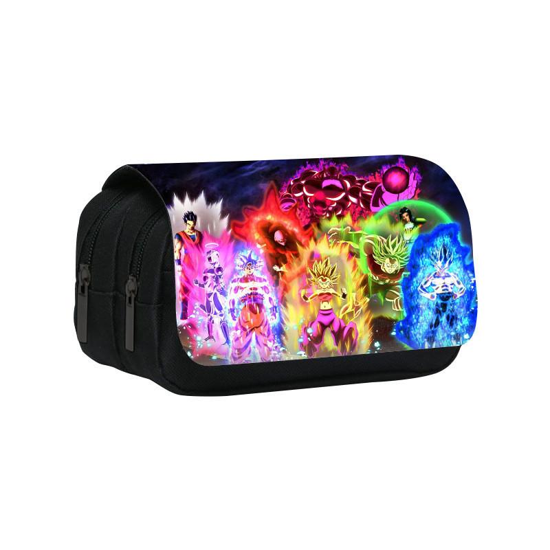 Ball Dragon Anime Character Print Student Double Layer Stationery Bag Storage