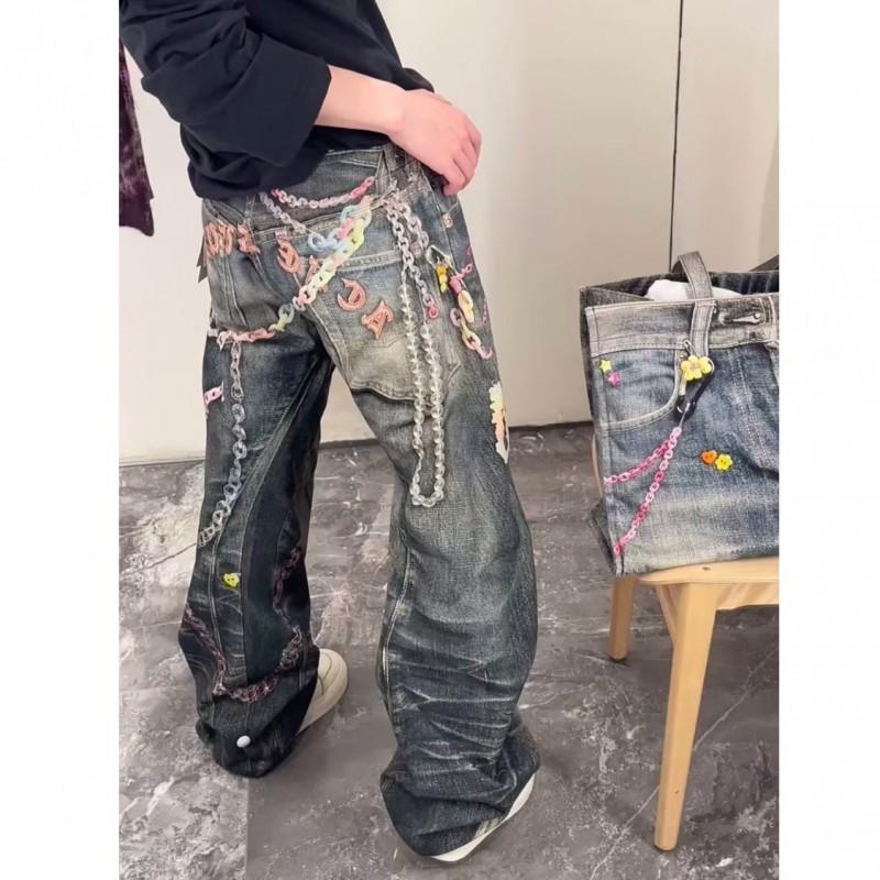 Womens High-Waisted Relaxed Straight Leg Denim