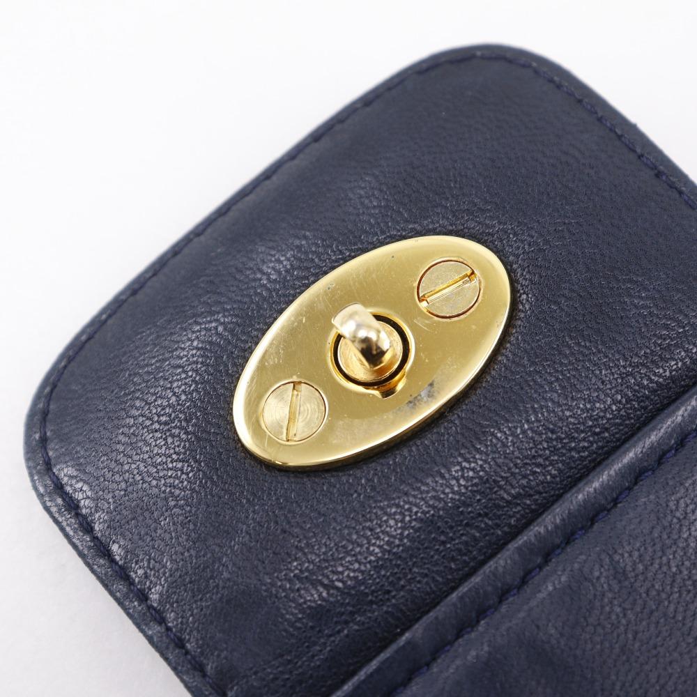 Bally ChainShoulder Shoulder Bag Quilting Black Leather Women Used