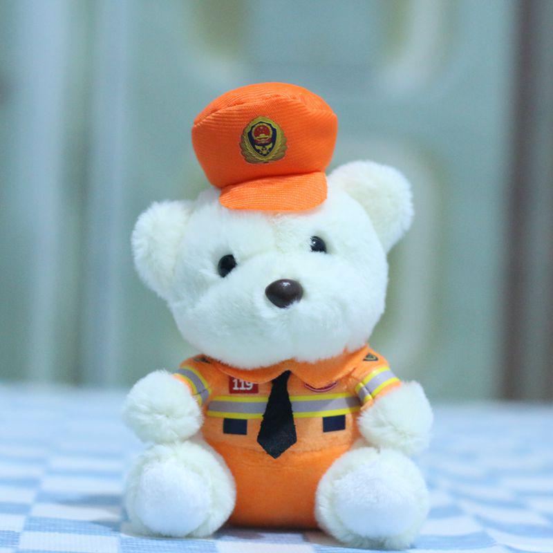 

Милый плюшевый брелок в виде полицейского медведя и кролика-пожарного 12 cm