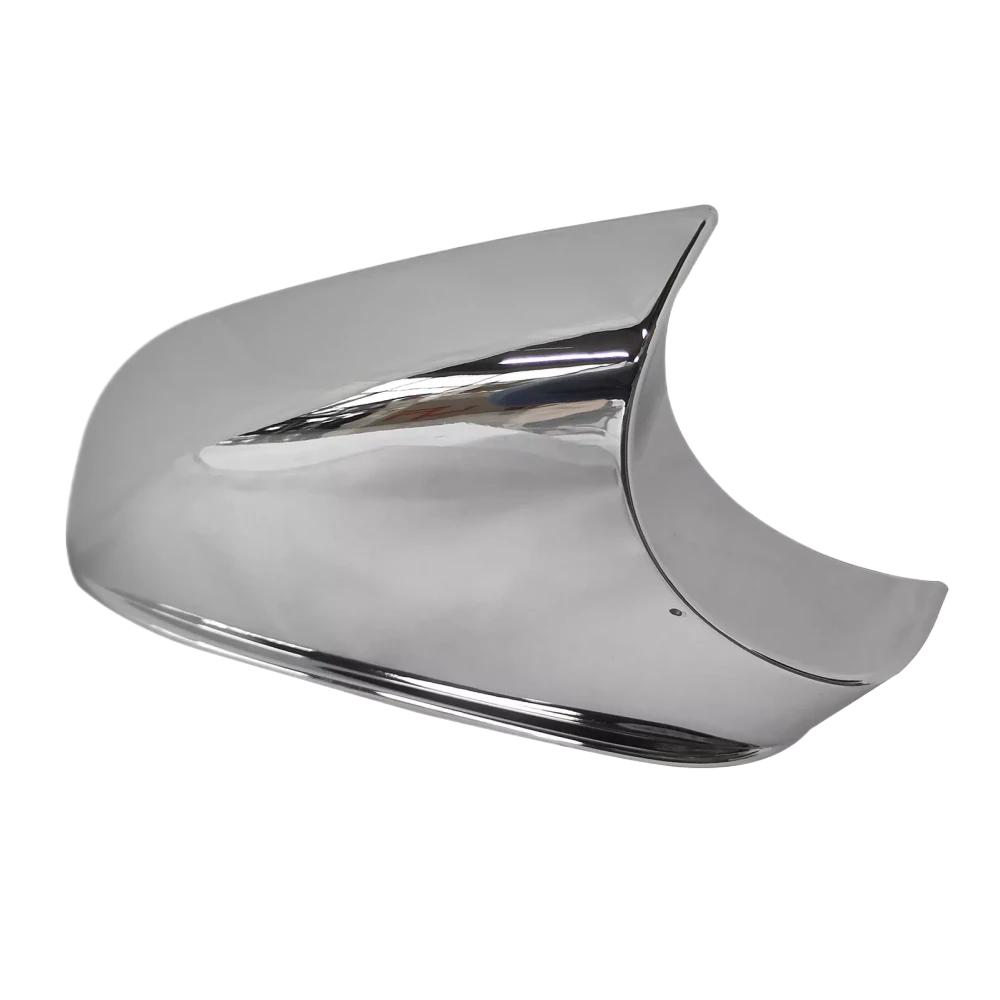 For Tesla Model S 2014-2021 Silver Chrome Car Side Door Wing Cover Rear View Mirror Lower Housing Holder Caps Replacement