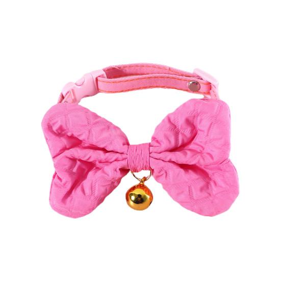 

Нашийник для собаки Вишуканий Привертаючий увагу М який Зручний Для домашнього улюбленця Собаки Кішки Бантик Ремінець на шию Товари для тварин темно-рожевого кольору