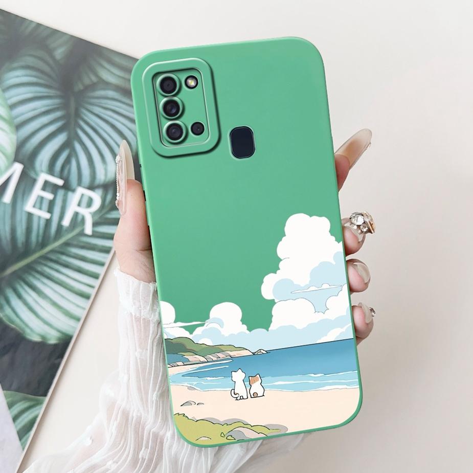 For Samsung Galaxy A21s Case SM-A217F New Fashion Cartoon Painted Cover Shockproof Phone Case For Samsung A21s A 21 s Soft Shell