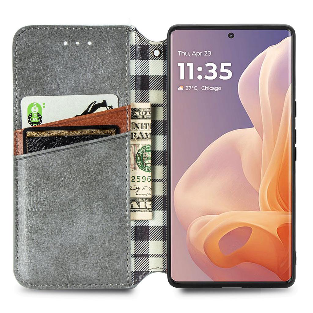 For Motorola Moto G85 5G/S50 Neo 5G Case Rhombus Pattern Leather Phone Cover Magnetic Auto-absorbed