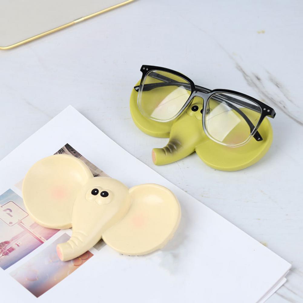 High-quality Glasses Display Resin Elephant Eyeglass Holder Cute Glasses Display Stand Desktop Jewelry Storage Tray for Home