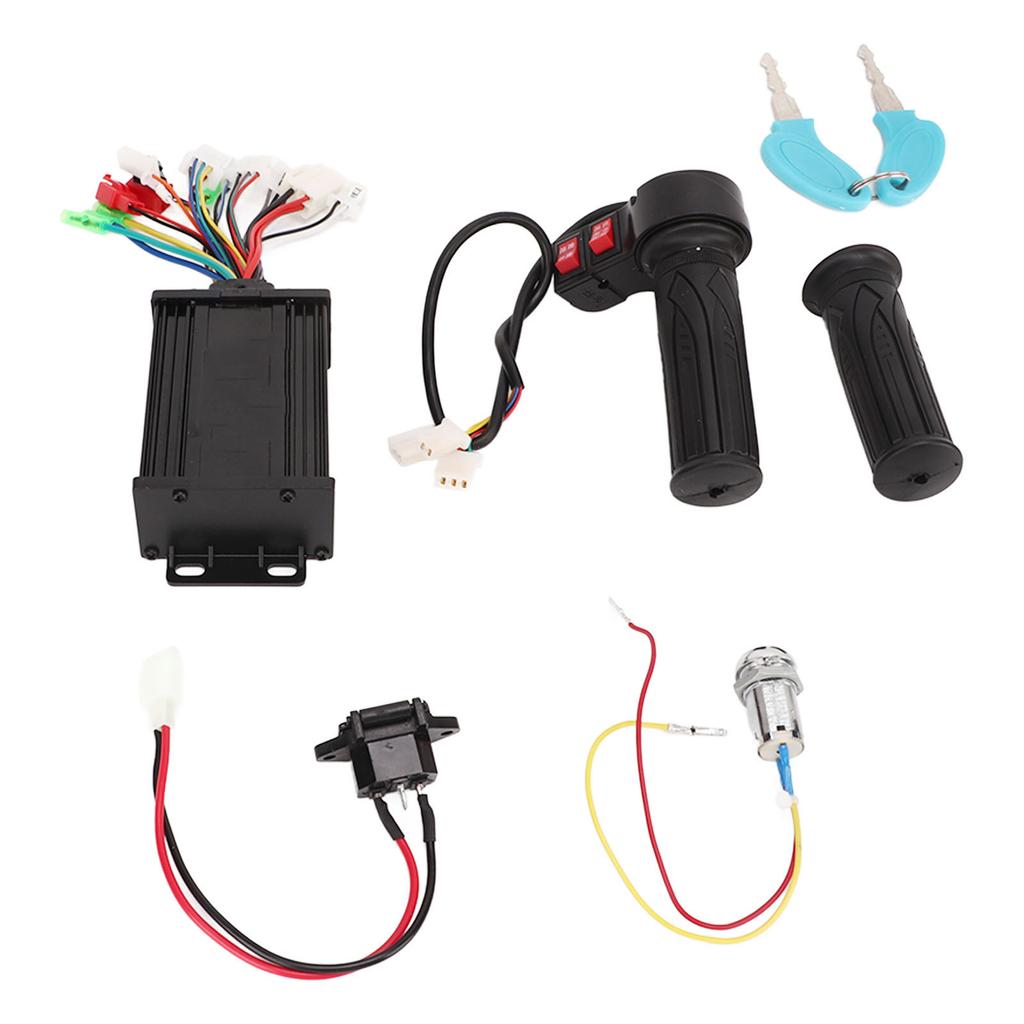 Electric Bike Speed Controller Brushless 36V 48V 350W Aluminum Alloy Electric Bike Motor Controller with Throttle Grip