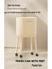 High-End Wheeled Trash Can with Lid: No-Bend, Press To Open, Light Luxury Design for Kitchen & Living Room