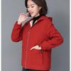 Women's Fleece Jacket Autumn Winter Short Thick Warm Zipper Jacket Loose Women's Hooded Coat Plus Size