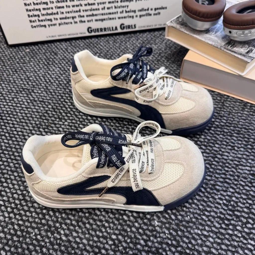 Big head pair of shoelaces bread training shoes autumn new casual non-slip sports shoes