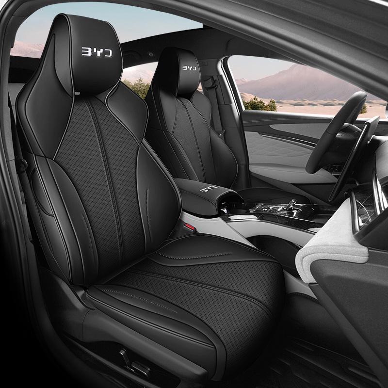 

BYD Seal Всесезонный чехол на сиденье из перфорированной кожи: Универсальный, Дышащий, Полное покрытие Half Rear Seat Cover