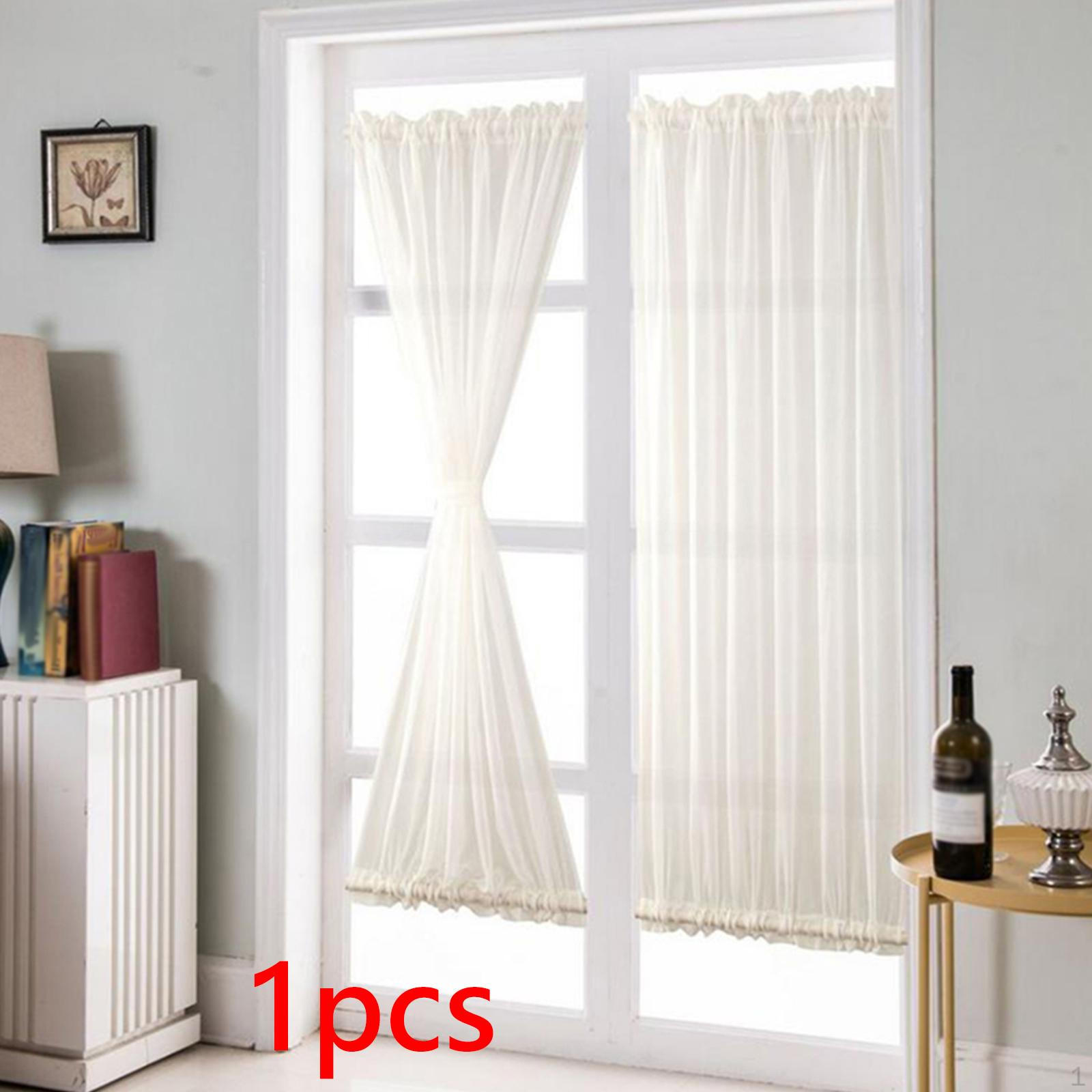 

Элегантный комплект белых дверных драпировок с карманами для штанг для дома