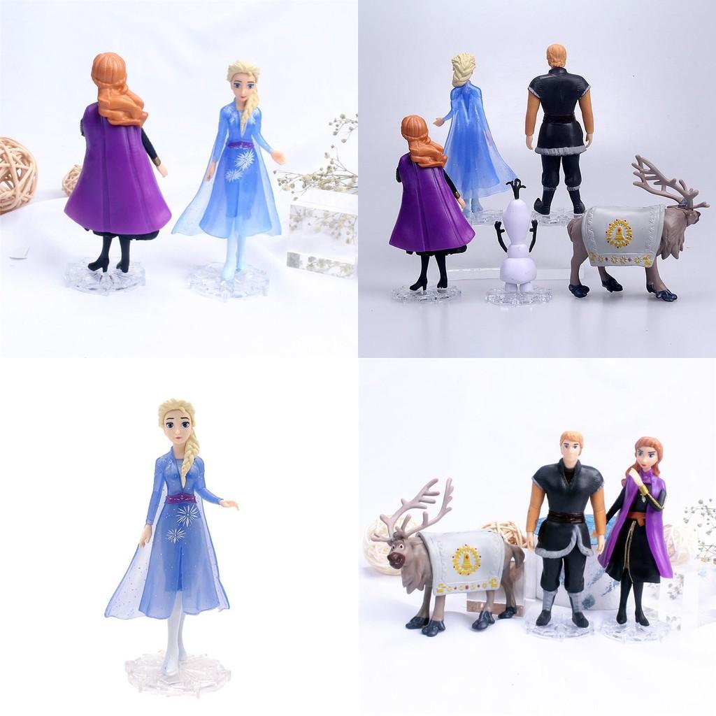 Enchanting 5pcs Snow Queen Anna Elsa Frozen 2 Olaf Sven Kristoff Action Figures Set
